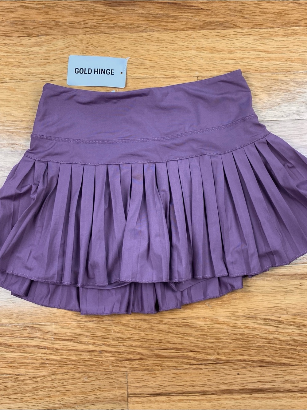 Goldhinge Dusty Purple Pleated Athletic Skort Women Stretch Pockets Tennis Golf